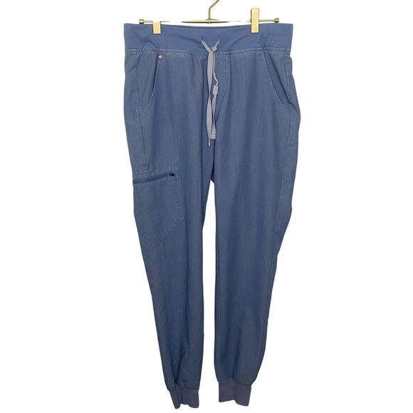 Figs Zamora Jogger Scrub Pants Womens‎ Size S Blue Medical Nurse Hospital - Picture 2 of 8